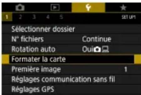 CANON PowerShot G5 X Mark II - Formatage des cartes mémoire - 1
