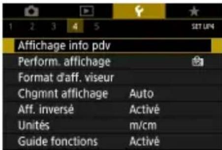 CANON PowerShot G5 X Mark II - Personnalisation de l'affichage des informations de prise de vue - 1