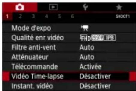 CANON PowerShot G5 X Mark II - Enregistrement de videos Time-lapse - 2