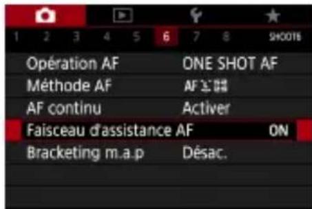CANON PowerShot G5 X Mark II - Configuration du faisceau d'assistance AF - 1