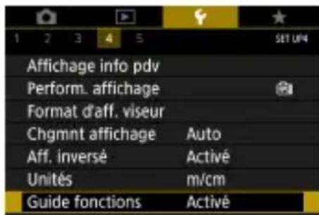 CANON PowerShot G5 X Mark II - Configuration du guide des fonctions - 1