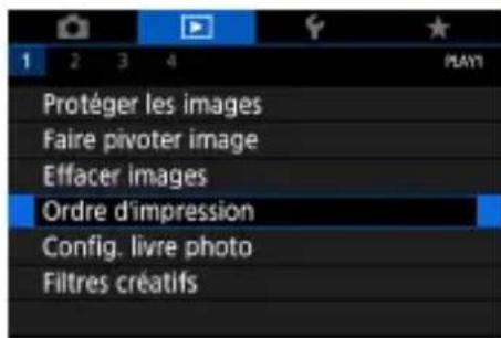 CANON PowerShot G5 X Mark II - Ajout d'images aux ordres d'impression (DPOF) - 1