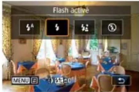 CANON PowerShot G5 X Mark II - Modification du mode de flash - 1