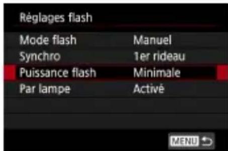CANON PowerShot G5 X Mark II - Réglage de la puissance du flash - 4