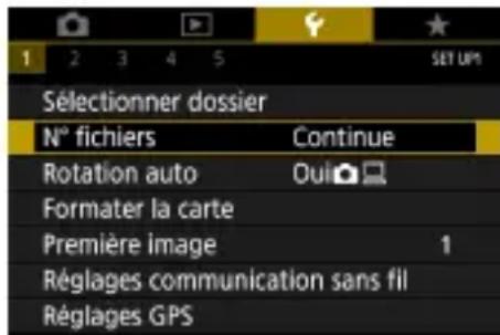 CANON PowerShot G5 X Mark II - Modification de la numérotation des fichiers - 1
