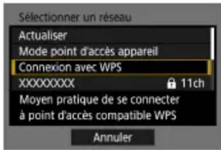 CANON PowerShot G5 X Mark II - Établissement d'une connexion via un point d'accès - 2