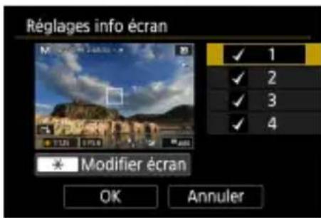 CANON PowerShot G5 X Mark II - Personnalisation de l'affichage des informations de prise de vue - 2