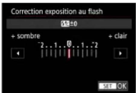 CANON PowerShot G5 X Mark II - Réglage de la correction de l'exposition du flash - 4