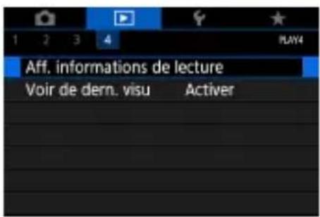 CANON PowerShot G5 X Mark II - Personnalisation de l'affichage des informations de lecture - 1
