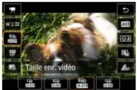CANON PowerShot G5 X Mark II - Changement de la taille de l'enregistrement video - 2
