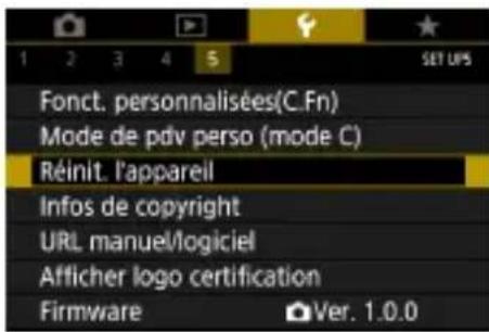CANON PowerShot G5 X Mark II - Rétablissement des réglages par défaut de l'ordinateil photo - 1