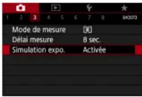 CANON PowerShot G5 X Mark II - Configuration de la simulation d'exposition - 1