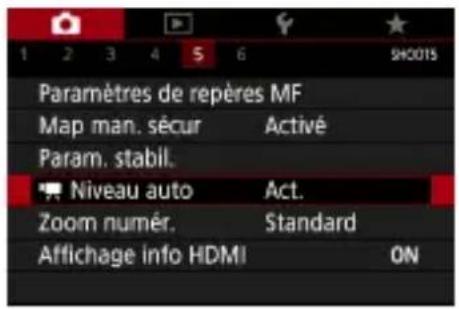 CANON PowerShot G5 X Mark II - Utilisation du Niveau auto - 2