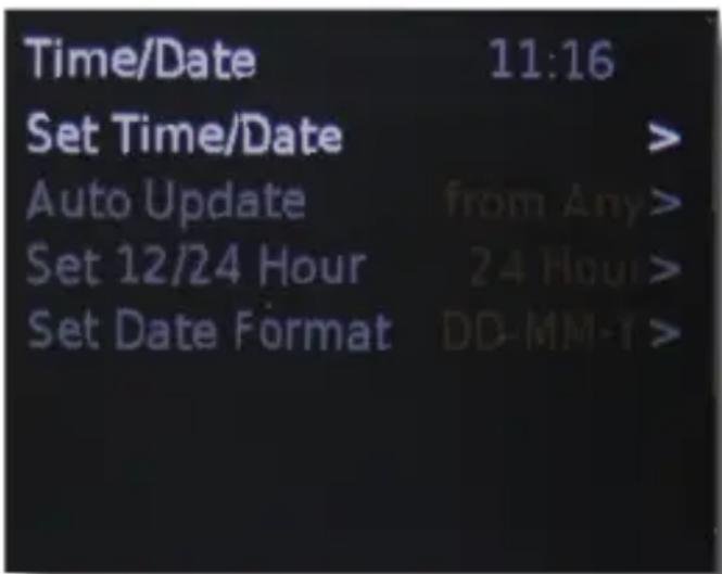 Telestar DABMAN d10 - Setting the time - 1
