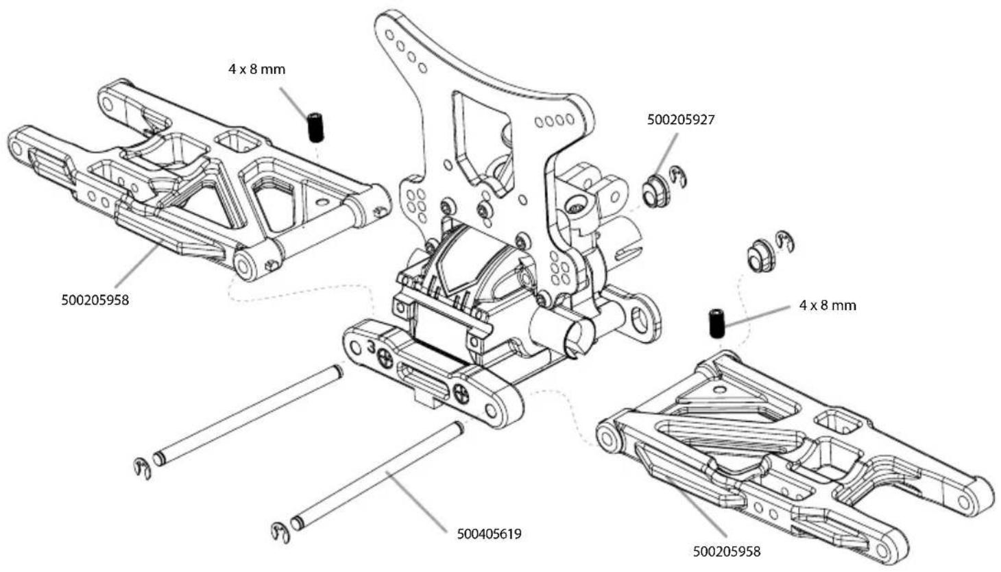 Carson Virus Race 4.1 - MONTAGE HINTERACHSE • ASSEMBLING REAR UNIT - 2
