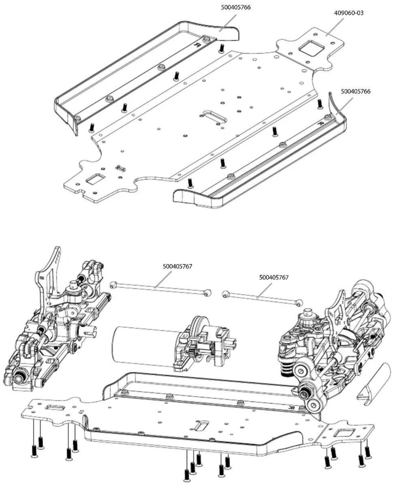 Carson Virus Race 4.1 - CHASSISPLATTE • CHASSIS-PLATE - 1