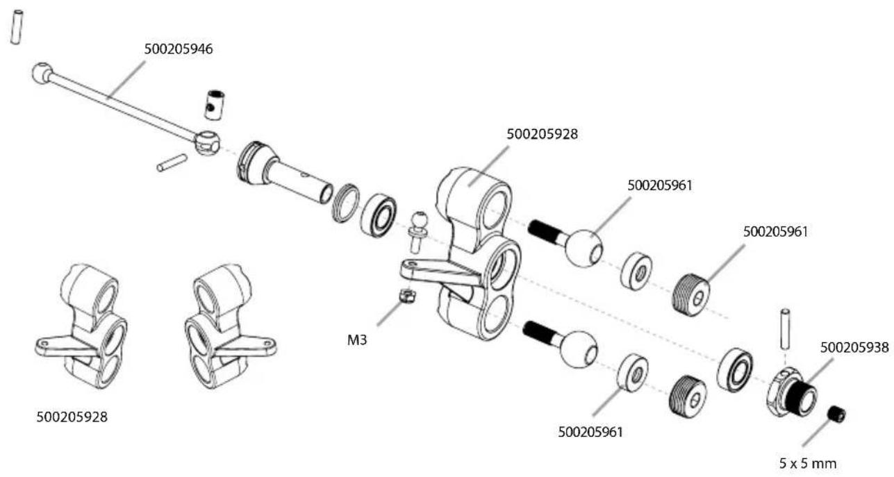 Carson Virus Race 4.1 - ACHSSCHENKEL VORNE • FRONT HUBS - 2