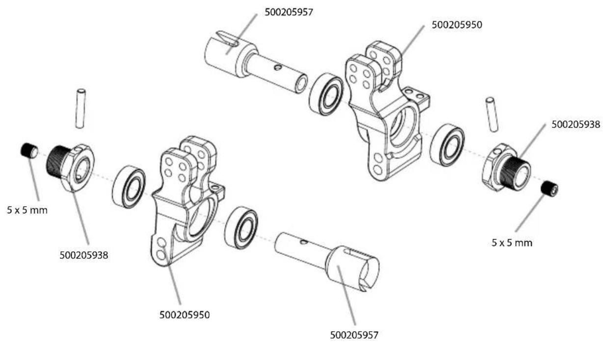 Carson Virus Race 4.1 - ACHSSCHENKEL HINTEN • REAR HUBS - 1