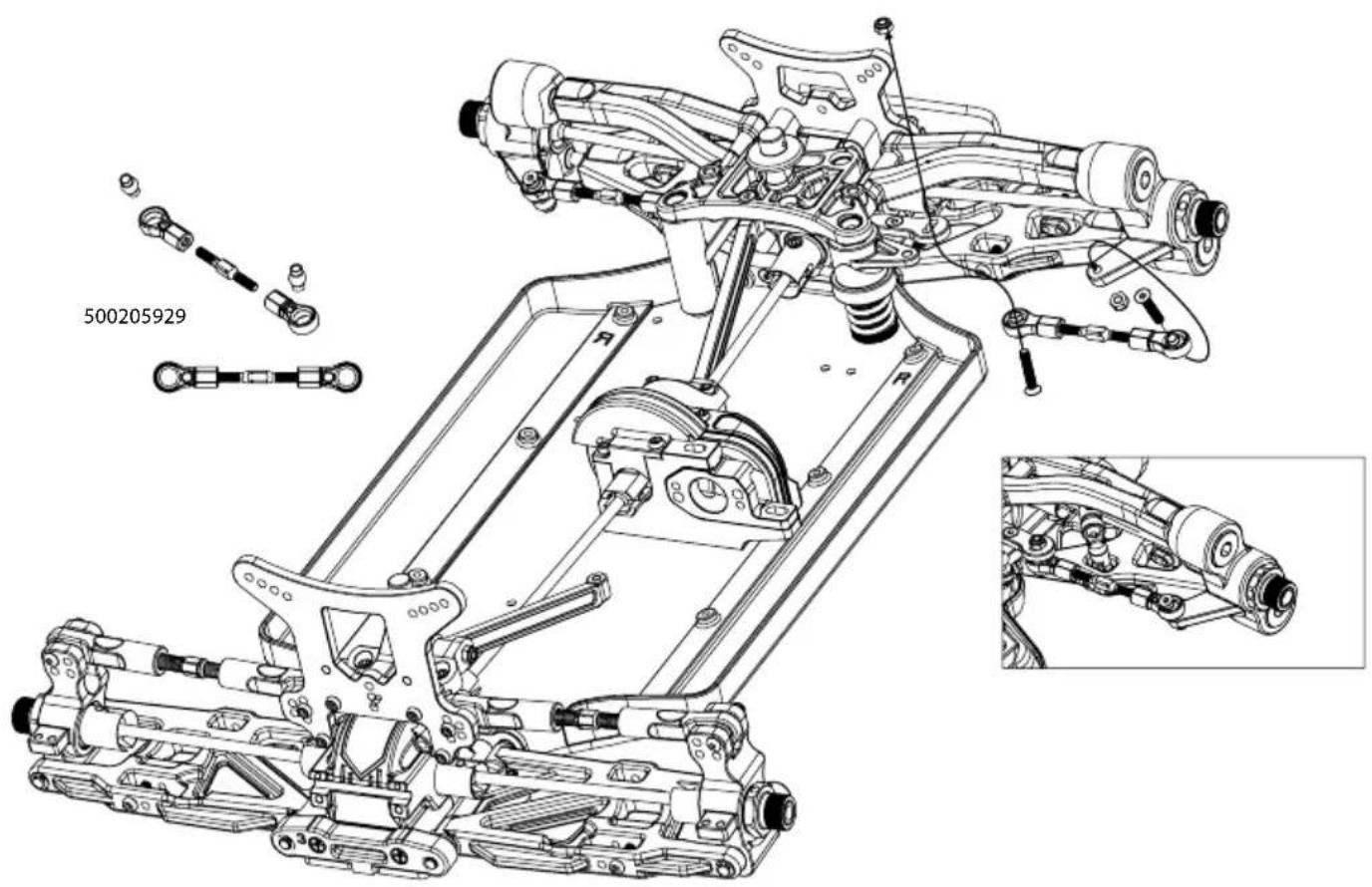 Carson Virus Race 4.1 - LENKGESTÄNGE • STEERING LINKAGE - 1