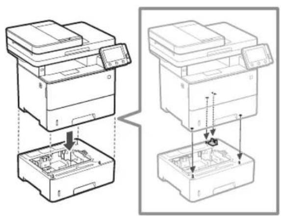CANON imageCLASS D1620 - Install the paper feeder (optional). - 2