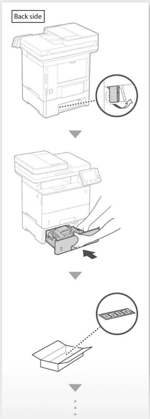 CANON imageCLASS D1620 - Install the paper feeder (optional). - 7
