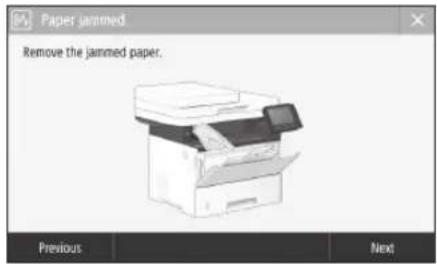 CANON imageCLASS D1620 - Paper Jams Have Occurred - 1