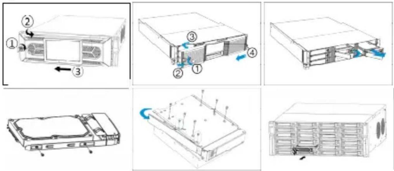 Hikvision IDS9632NXII816S - HDD or SSD Installation of Each Chassis Type - 8