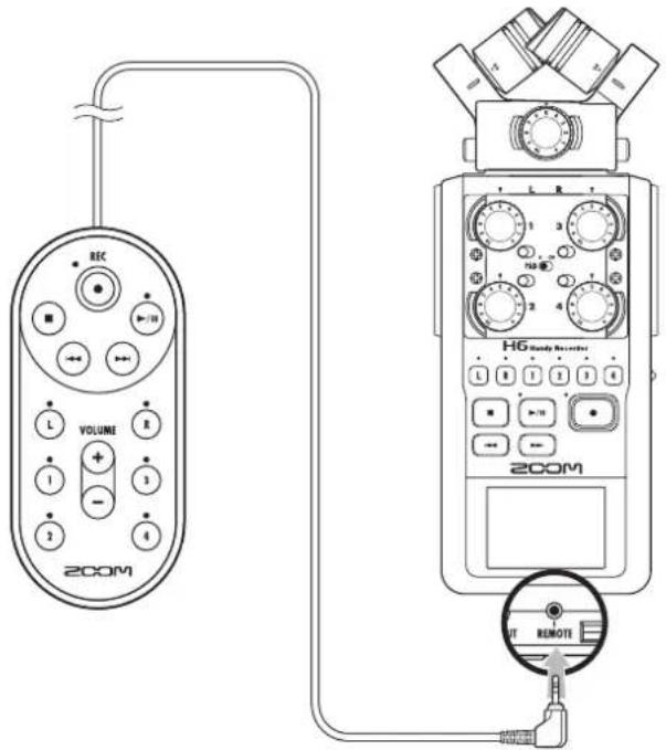 ZOOM H6 - Emploi d'une télécommande - 1