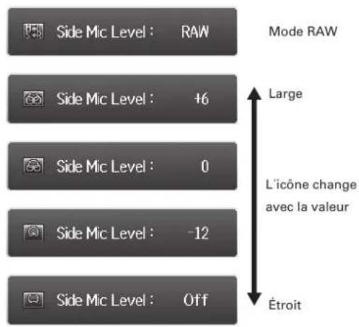 ZOOM H6 - Réglage de niveau du micro latéral Micro MS ou canon stéréo uniquement - 1