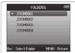 ZOOM H6 - Sélection du dossier de sauvegarde des projets - 3