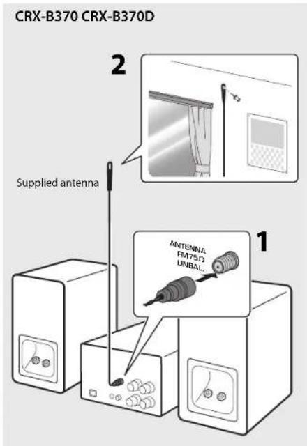 YAMAHA MCRB270D - Connecting the antenna - 1