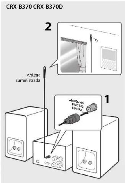 YAMAHA MCRB270D - Conexión de la antena - 1