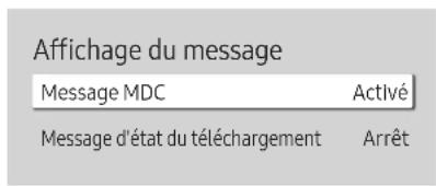 SAMSUNG SBBSS08NL1 - Affichage du message - 1