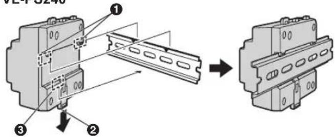 PANASONIC VLVM901 - Fixation à un rail DIN - 1