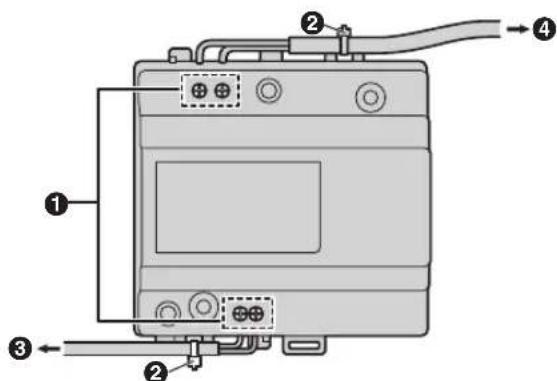 PANASONIC VLPS240 - Branchement des fils CA et des fils CC - 3