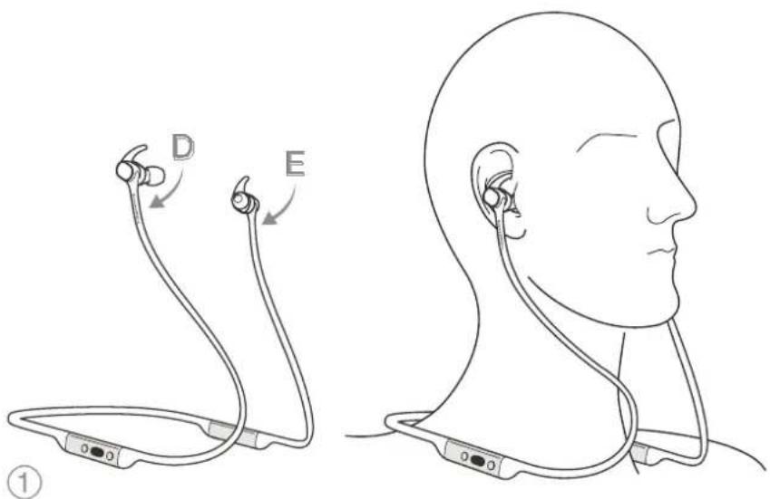 BOWERS & WILKINS PI3 - Utilizar os auscultadores - 2