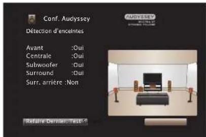 MARANTZ SR5014 - Lorsque l'enceinte détectée est affichée, sélectionnez "suivant" puis appuyez sur ENTER. - 1