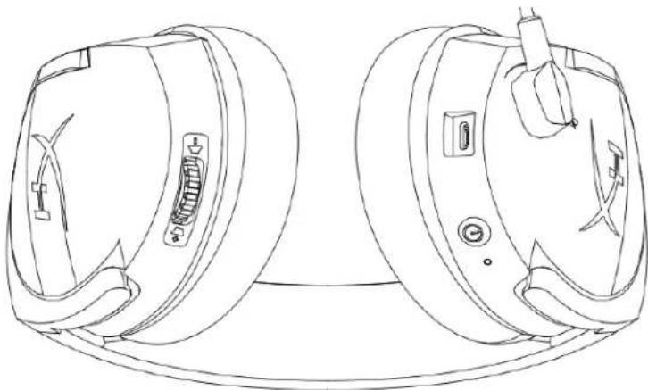 HYPERX Cloud Stinger Wireless - Molette de réglage du volume - 1