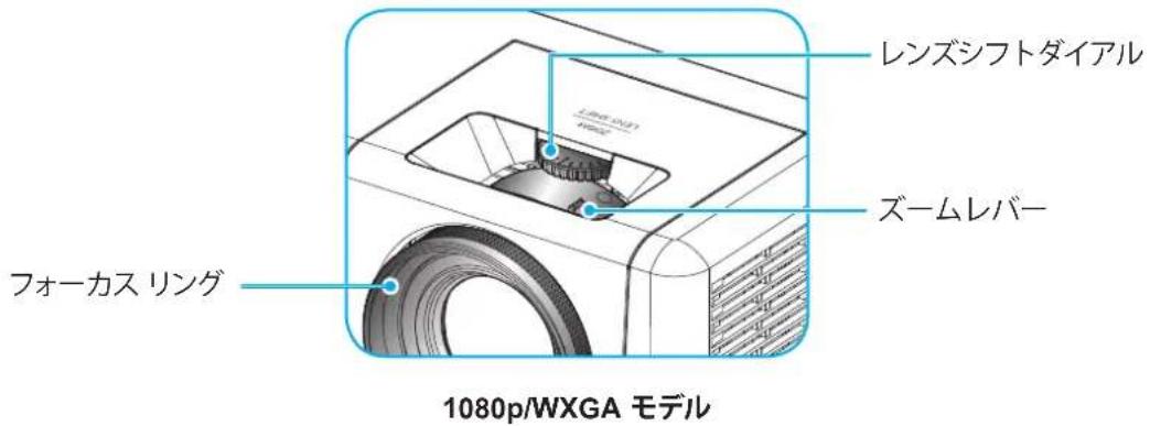 کلید تغییر موقعیت لنز اهرم زوم حلقه فوکوس مدل 1080p/WXGA