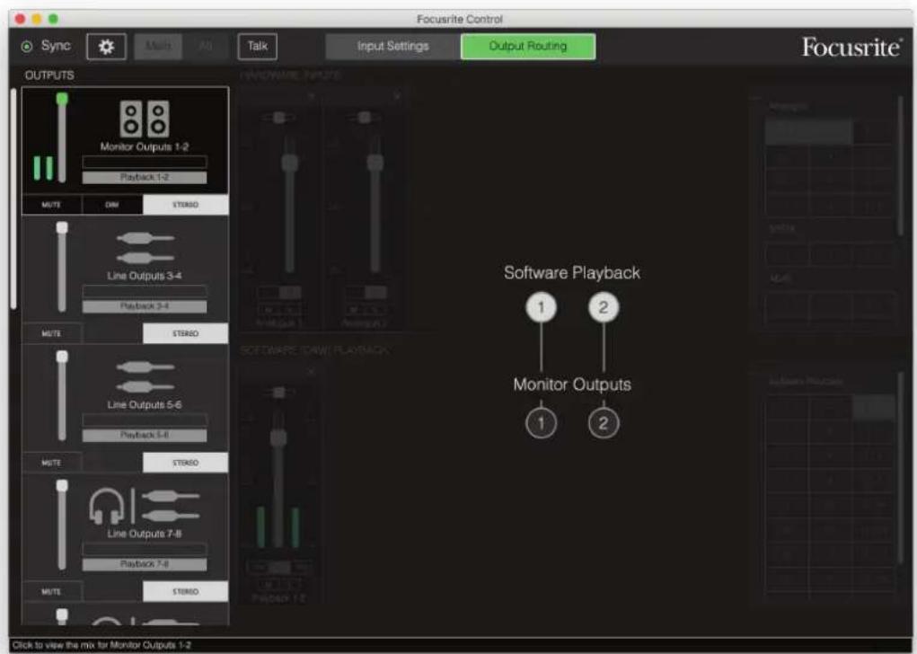 FOCUSRITE Scarlett 2i2 Studio - Emploi des Presets de sortie - 2