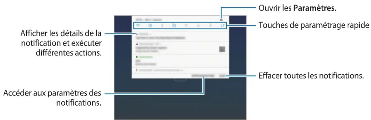 SAMSUNG Galaxy Tab A8 - Volet des raccourcis - 3