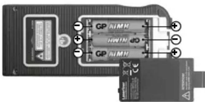 Laserliner DistanceMaster Vision - Oplaadbare batterijen plaatsen - 1