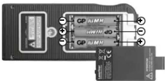 Laserliner DistanceMaster Vision - Wiederaufladbare Batterien einlegen - 1