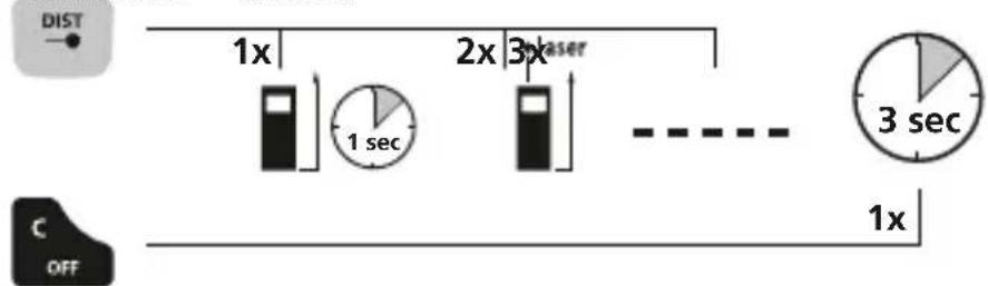 Laserliner LaserRangeMaster Gi5 - Mise en marche, mesure et arrêt : - 1