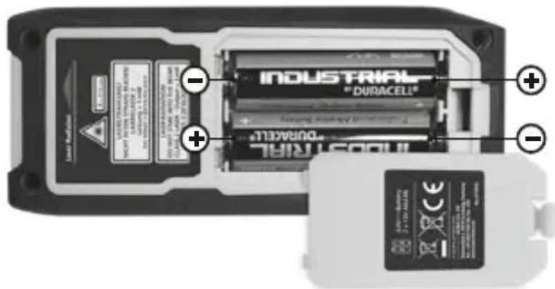 Laserliner LaserRangeMaster Gi5 - Isaeling af batterier - 1