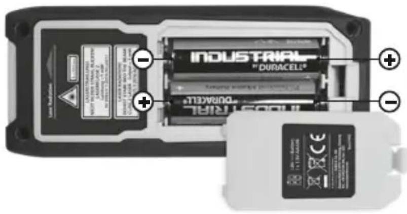 Laserliner LaserRangeMaster Gi5 - Mise en place des piles - 1