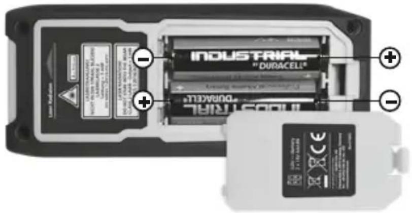 Laserliner LaserRangeMaster Gi5 - Patareide sisestamine - 1