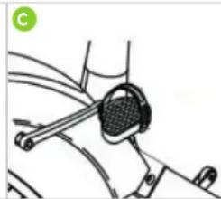 VirtuFit HTR 2.0 - Volg onderstaande stappen om de voetriemen te verstellen: - 3