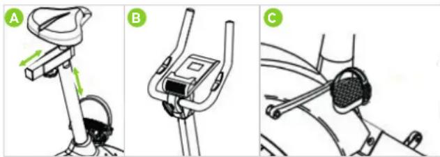 VirtuFit HTR 2.0 - To adjust the foot straps, follow the steps below: - 1