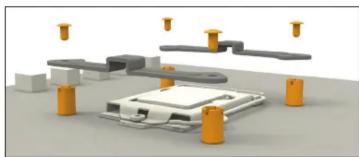 Be Quiet! Dark Rock Pro 4 - Montage de la plaque arrêté - 2